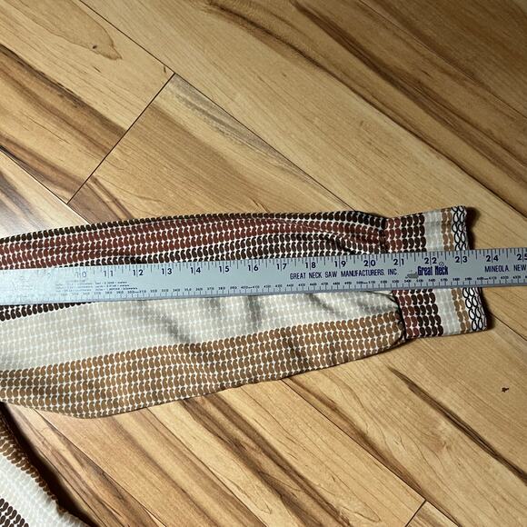 VINTAGE 60s Mod Scarf Shirt Lady Arrow Size Medium Earthtone Disco - Picture 5 of 7